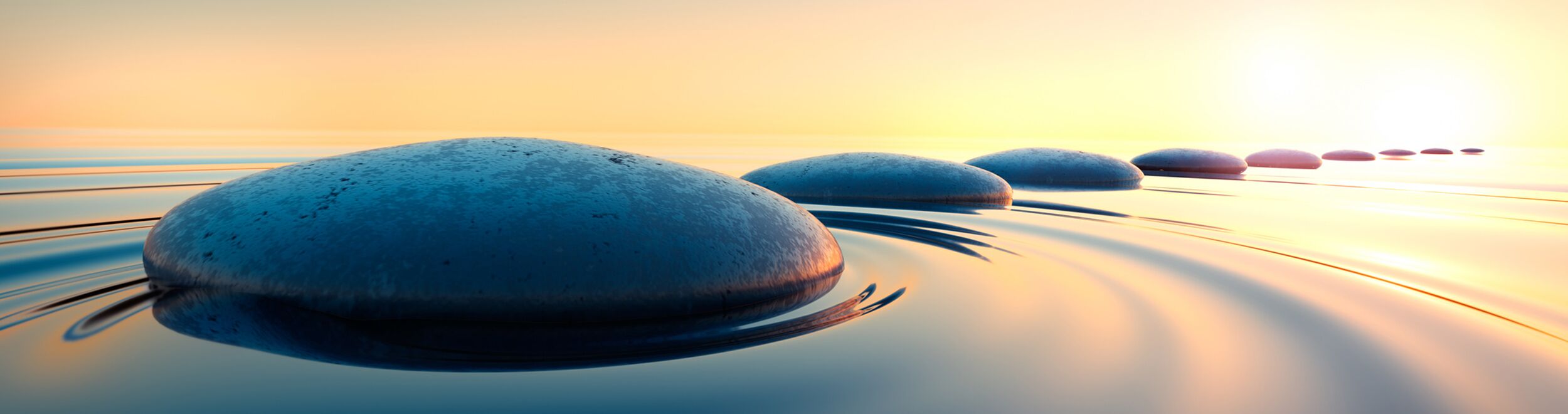 Steine im Wasser